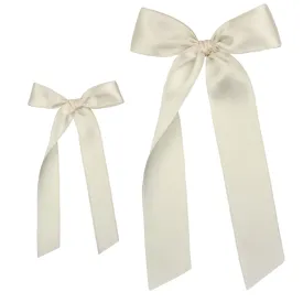 Satin Bow - Champagne Sash Clip