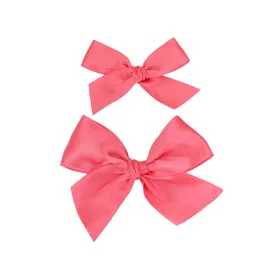 Satin Bow - Melon Clip