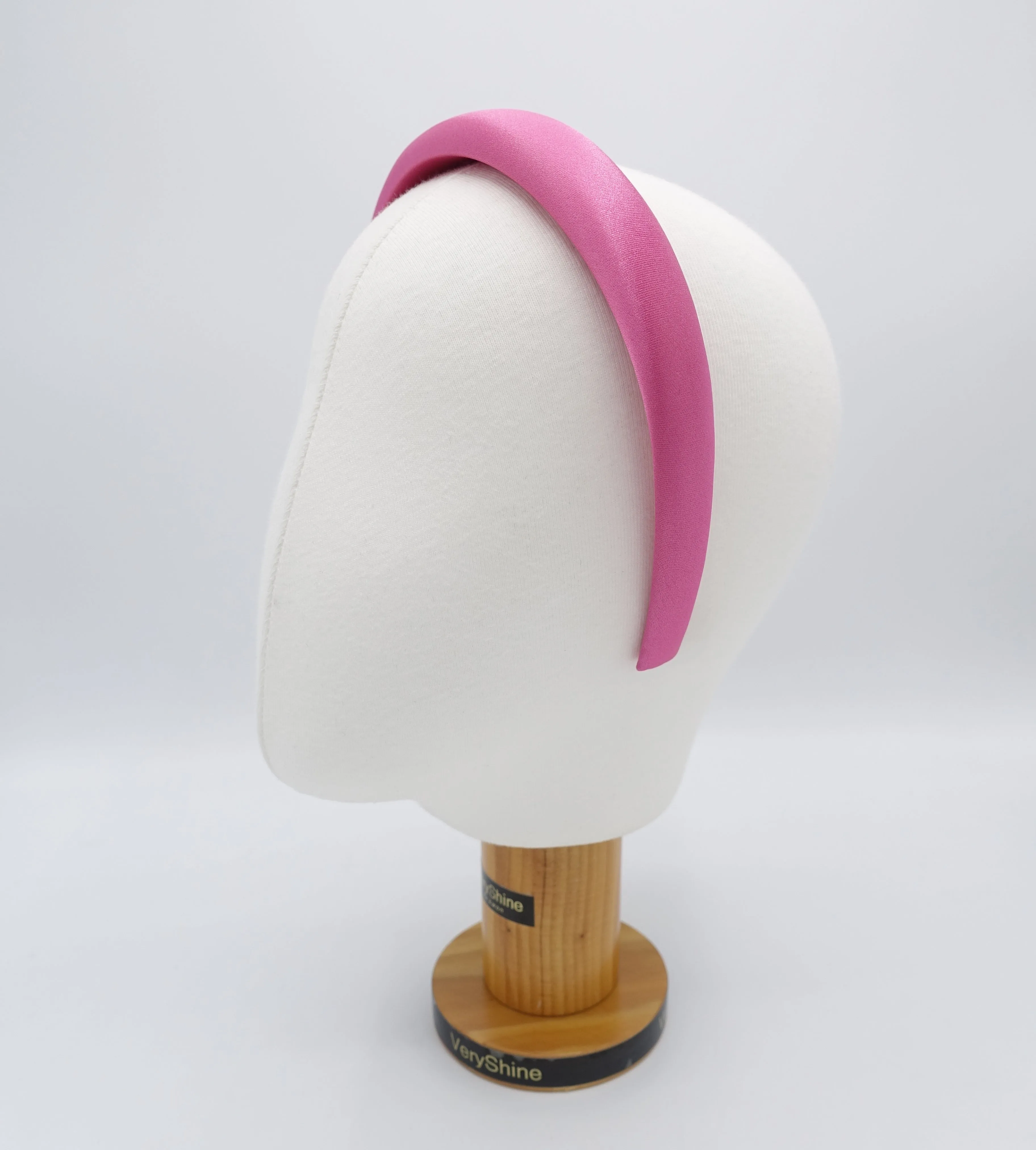 satin headband, padded headband, pink headband for women