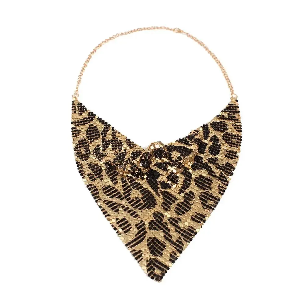 Shining Slice Leopard Choker Necklaces