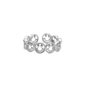 Silver Adjustable Happy Ring