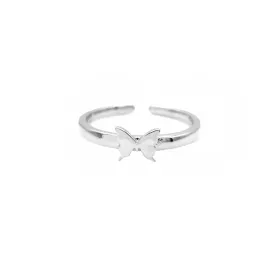 Silver Butterfly Adjustable Ring