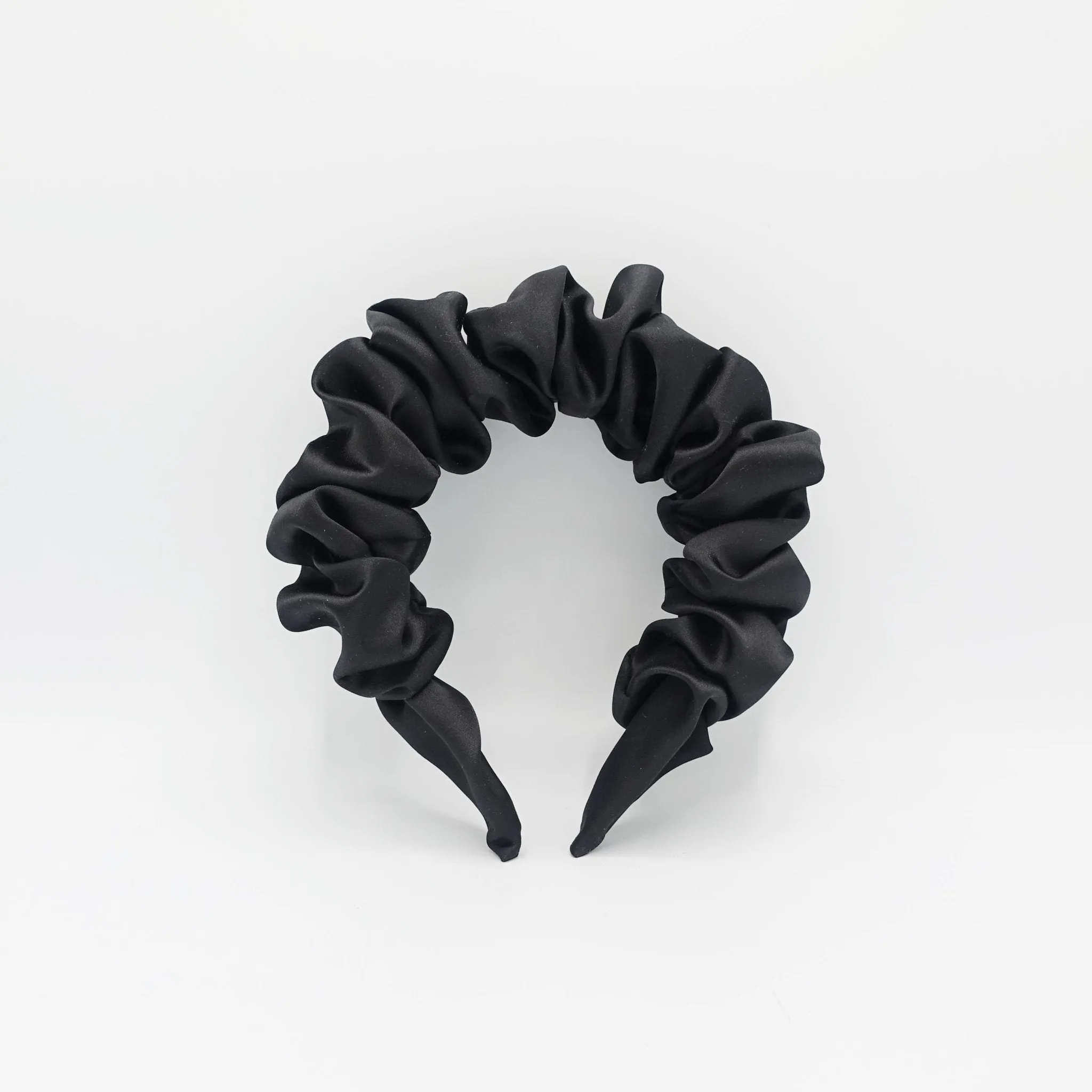 solid satin volume wave headband