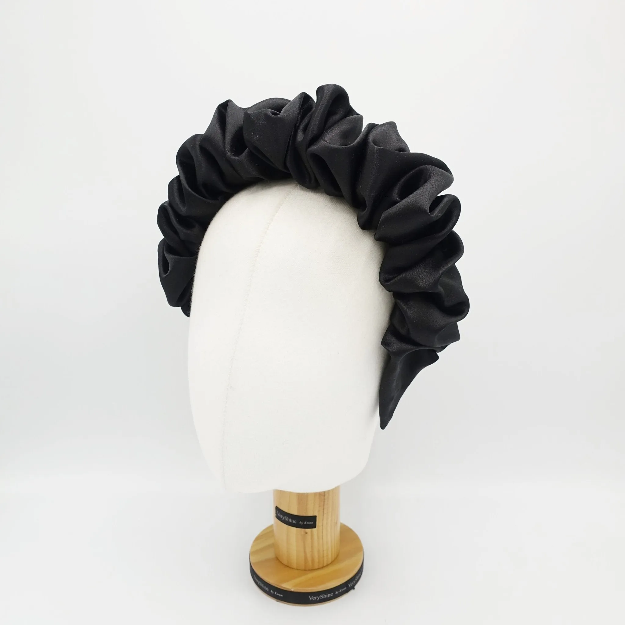 solid satin volume wave headband