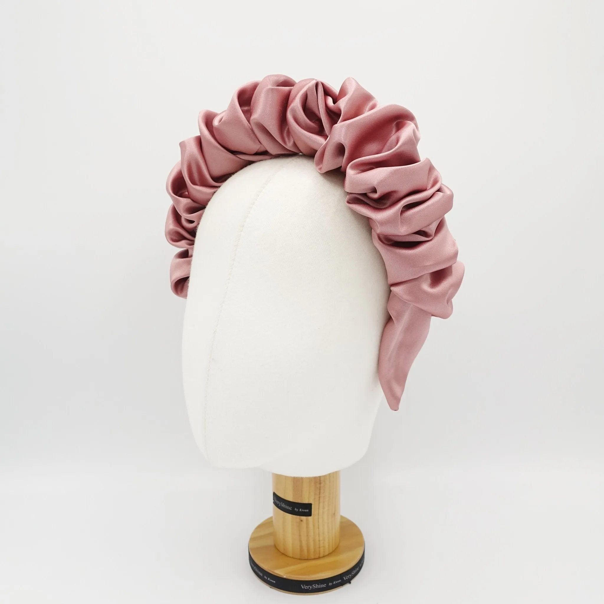 solid satin volume wave headband