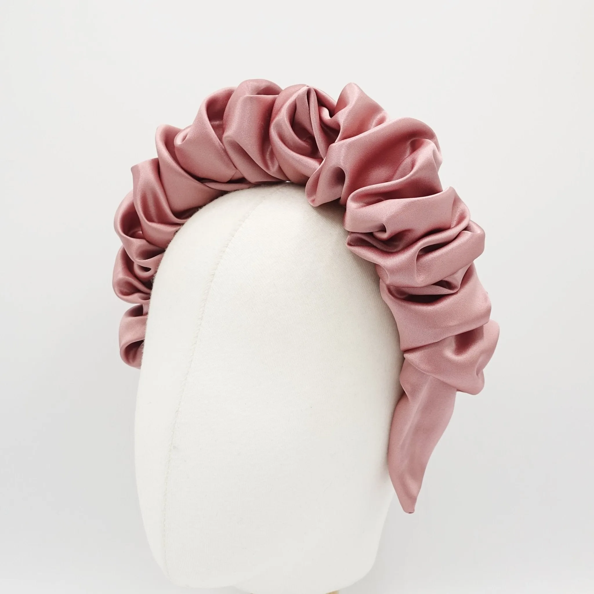 solid satin volume wave headband