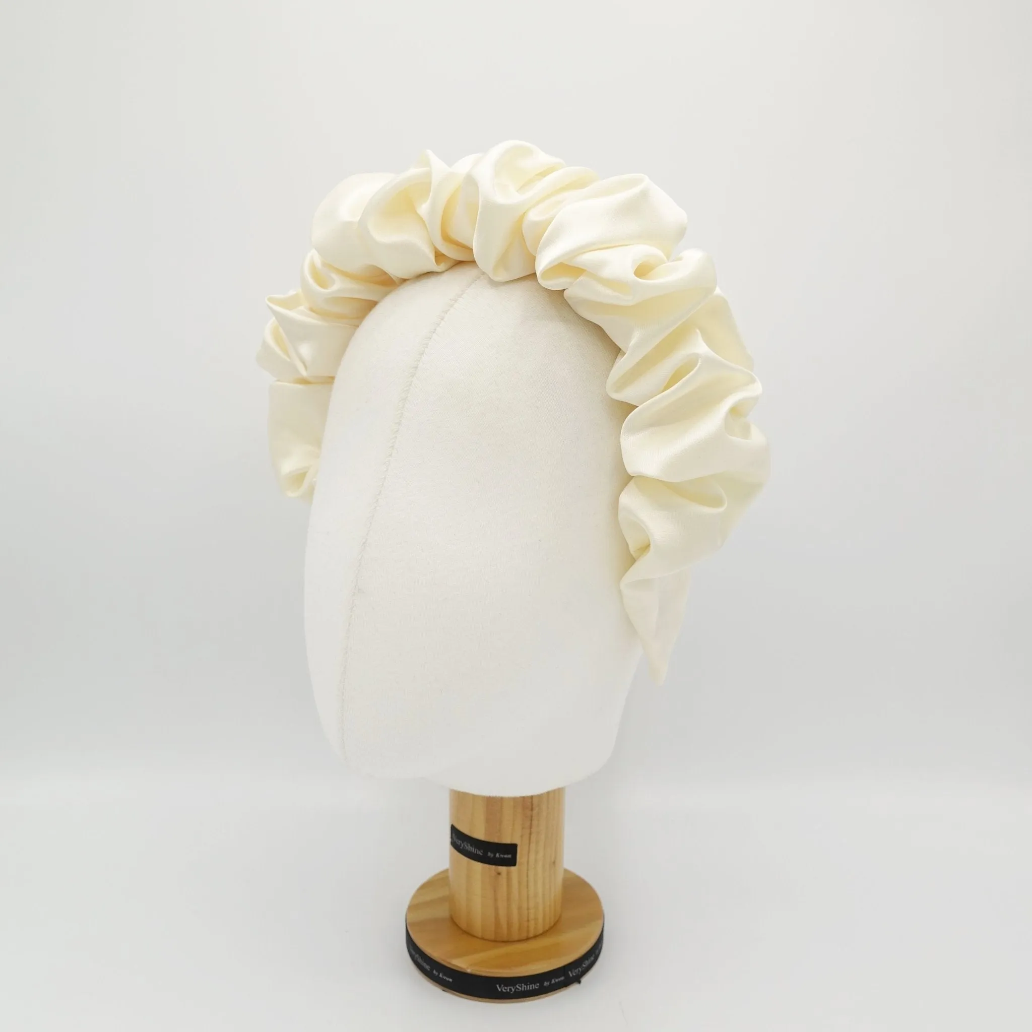 solid satin volume wave headband