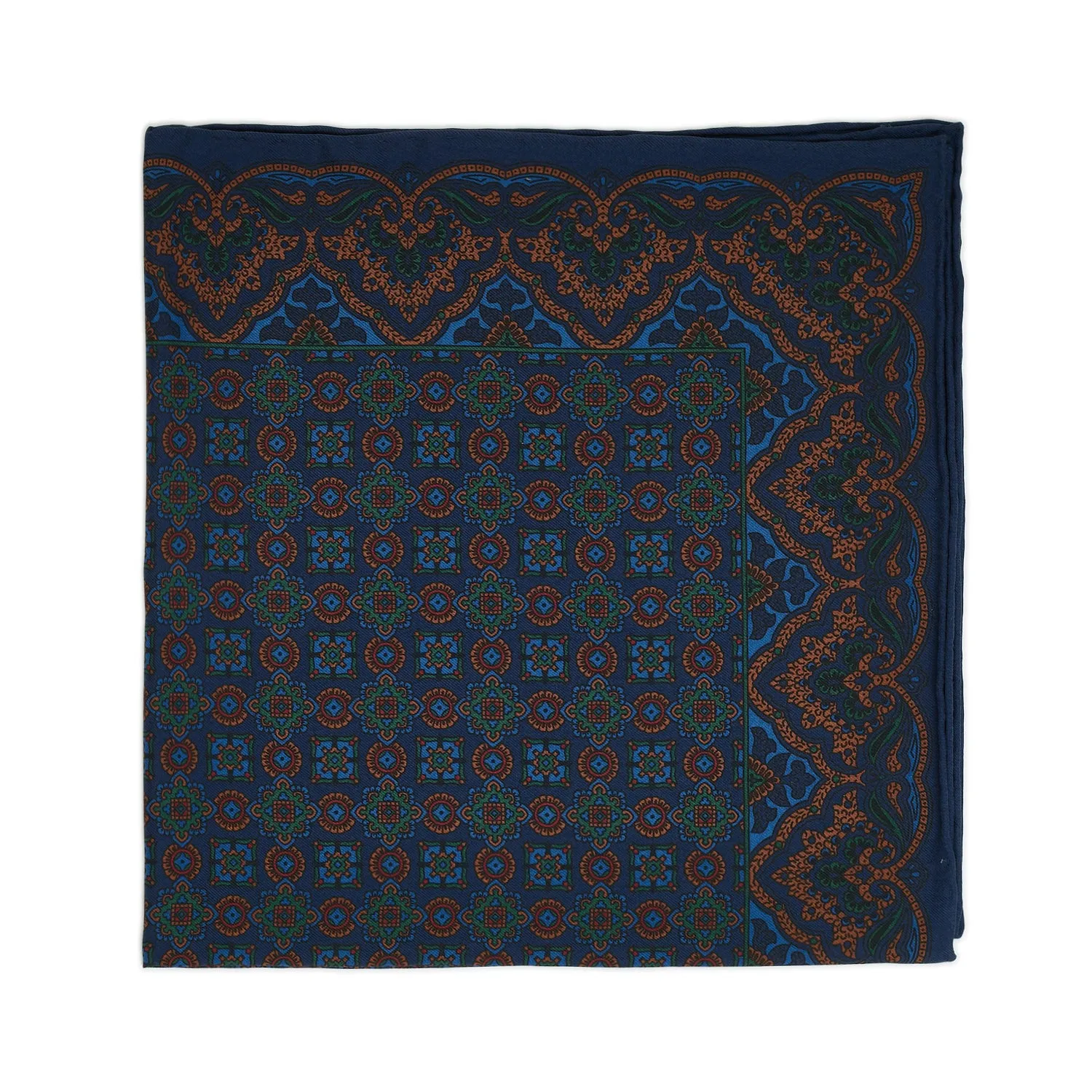 Sovereign Grade Midnight Ancient Madder Pocket Square