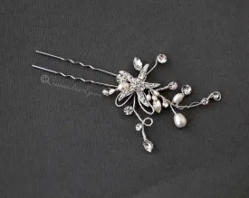 Starfish and Freshwater Pearl Hairpin Stick