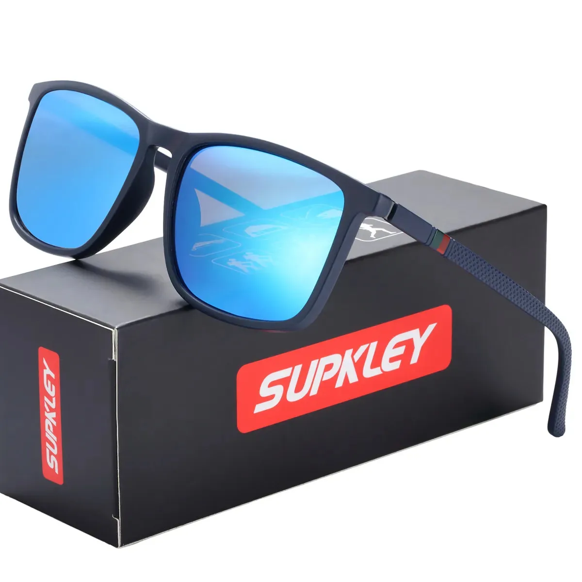 SUPKLEY Men's Polarized Sunglasses Driver Driving Fishing Sunglasses Outdoor Cycling Sports Glasses UV400 Eyewear Accessory