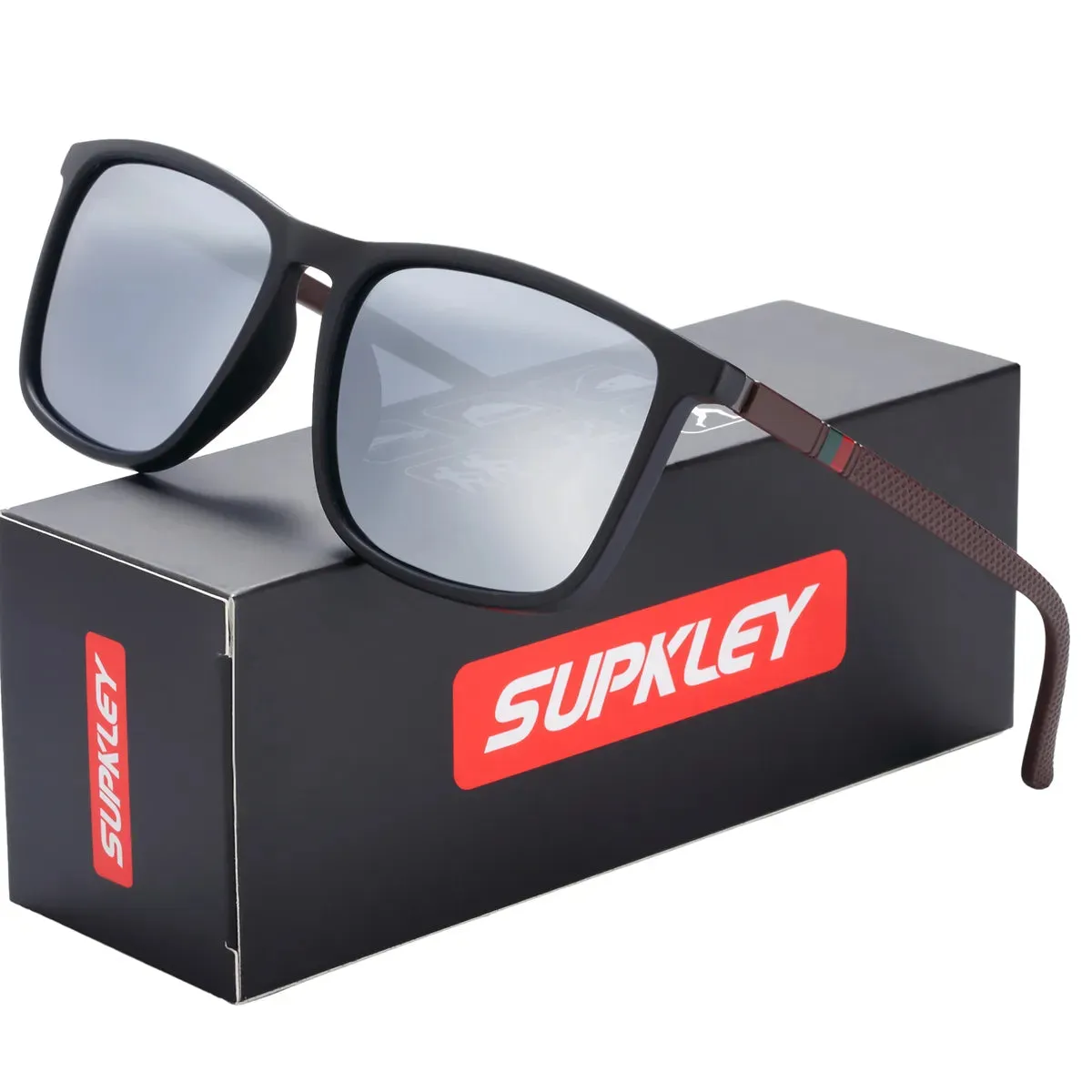 SUPKLEY Men's Polarized Sunglasses Driver Driving Fishing Sunglasses Outdoor Cycling Sports Glasses UV400 Eyewear Accessory