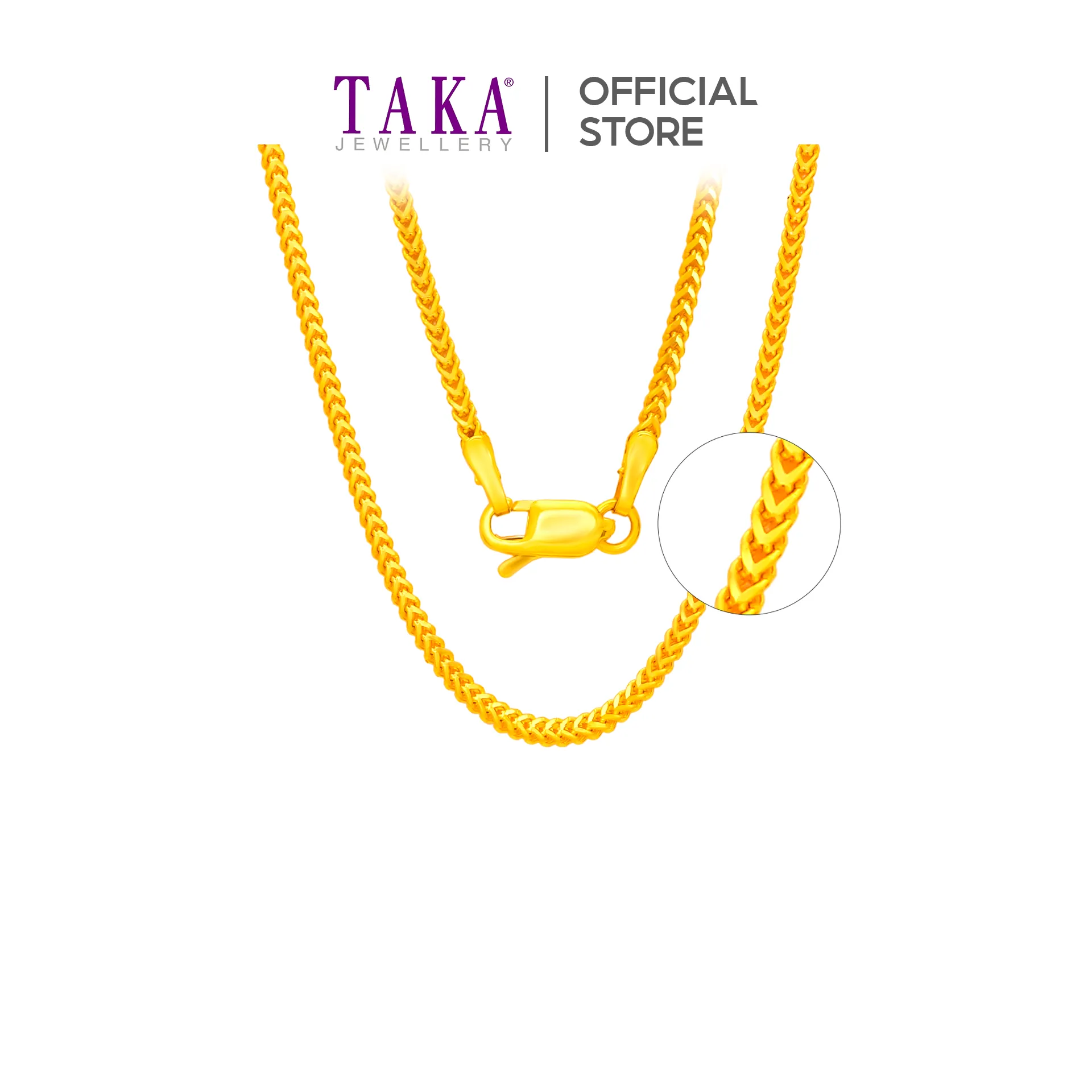 TAKA Jewellery 916 Gold Chain Foxtail