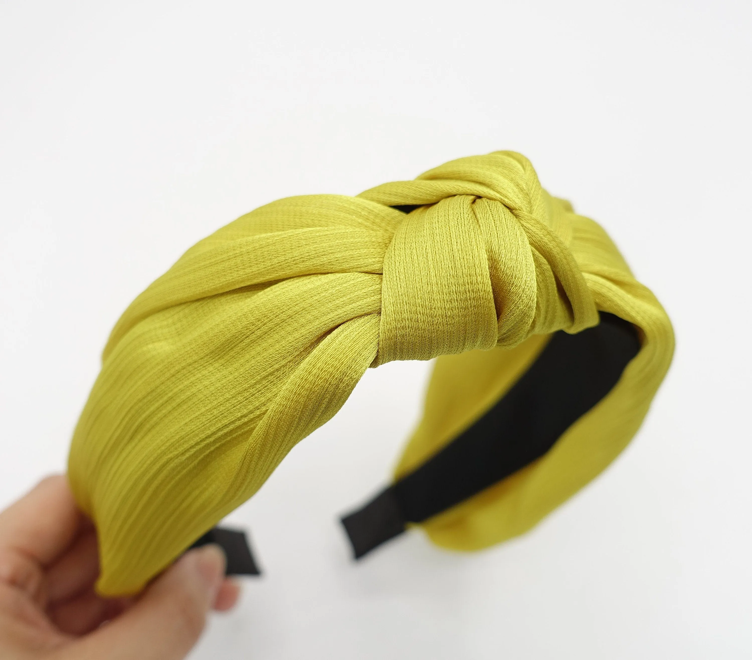 thin satin knotted headband