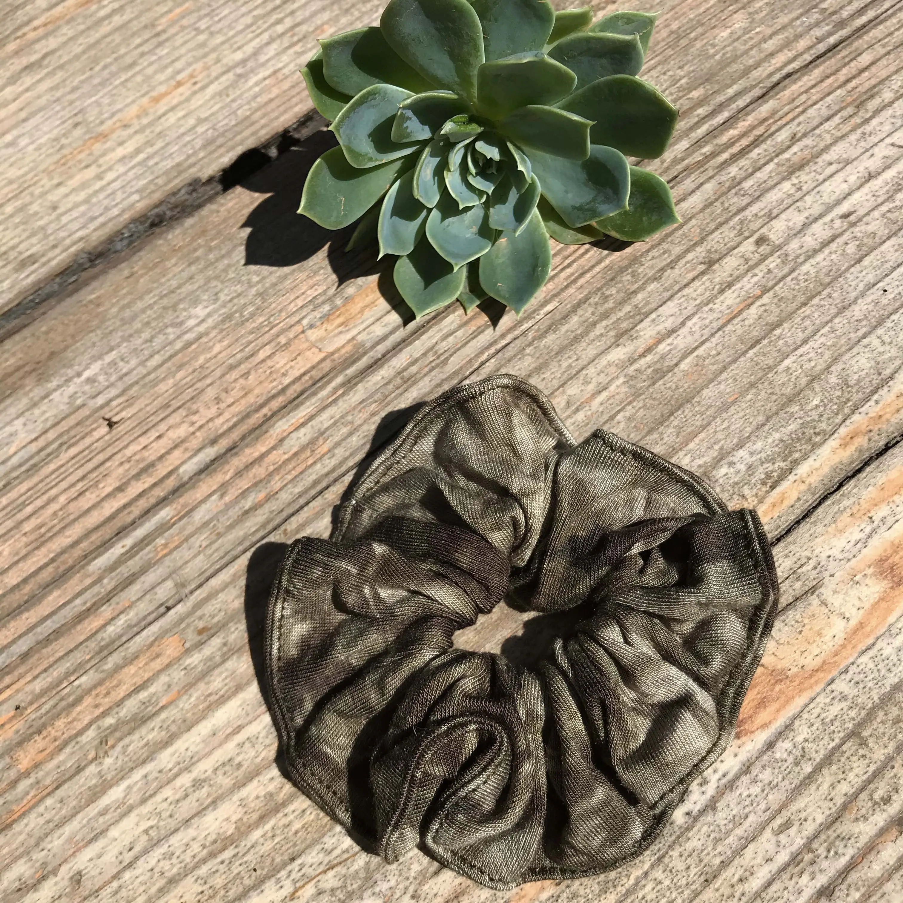 Tie-Dye Army Cotton Scrunchie