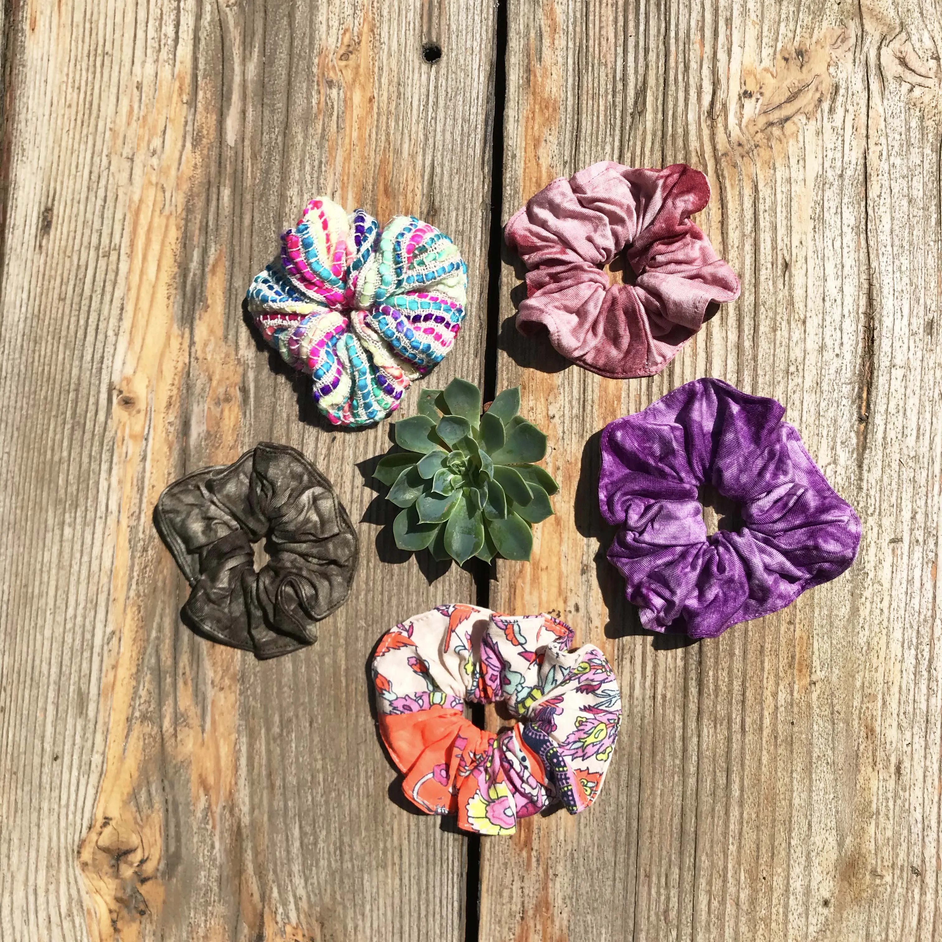 Tie-Dye Army Cotton Scrunchie