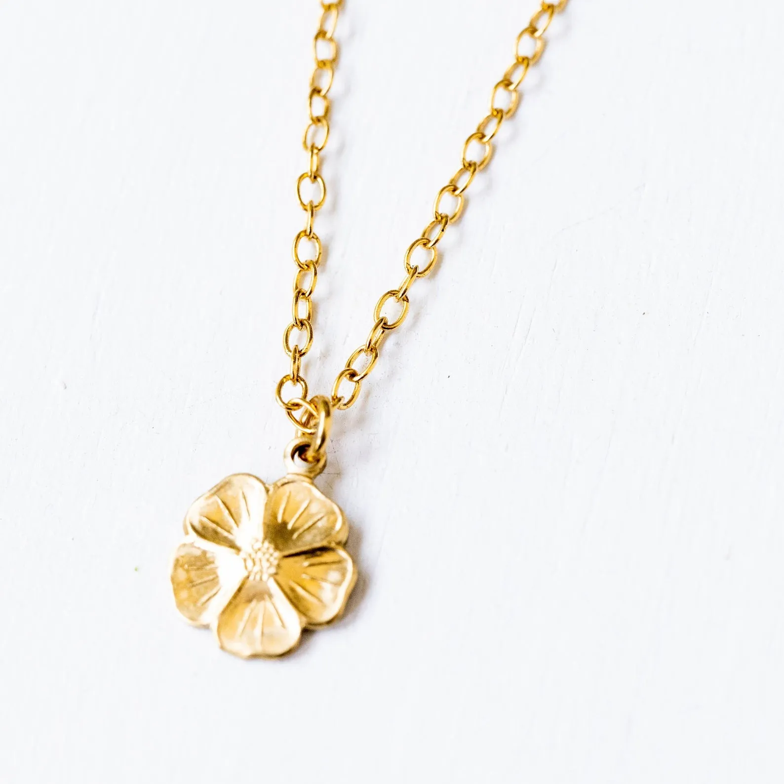 Tiny Flower Necklace- WS