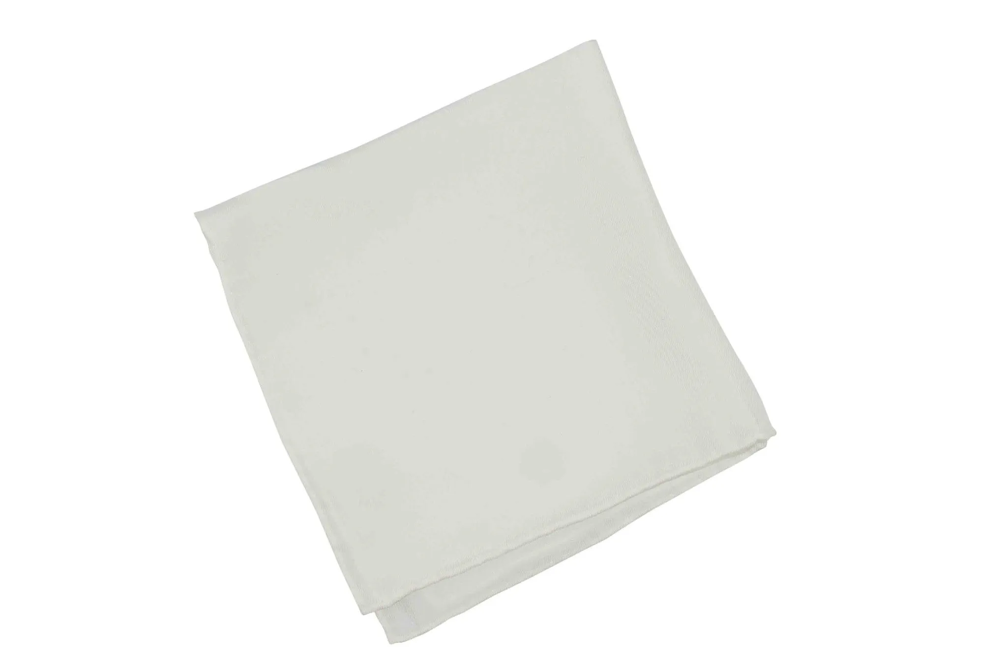 White Silk Pocket Square