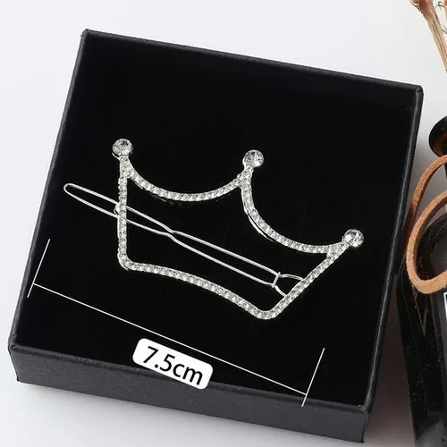 Women Shining Crystal Rhinestone Luxury Hair Clip Girls Hairpin