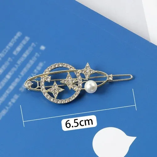 Women Shining Crystal Rhinestone Luxury Hair Clip Girls Hairpin