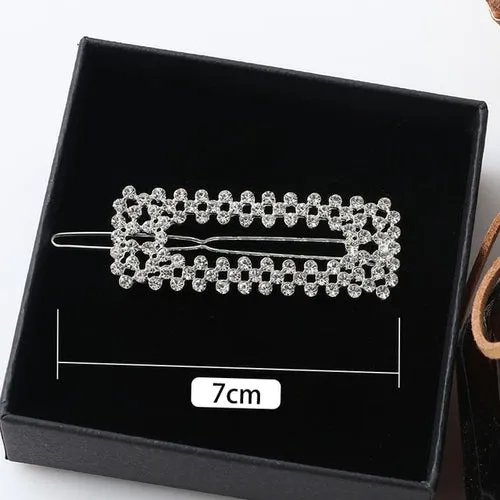 Women Shining Crystal Rhinestone Luxury Hair Clip Girls Hairpin