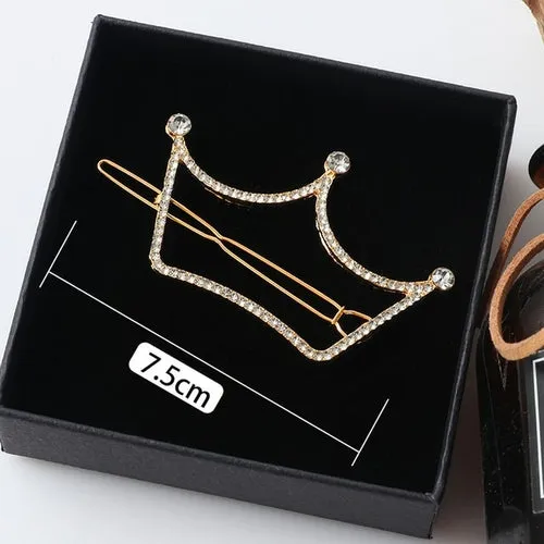 Women Shining Crystal Rhinestone Luxury Hair Clip Girls Hairpin