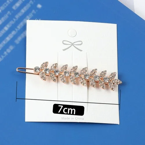 Women Shining Crystal Rhinestone Luxury Hair Clip Girls Hairpin