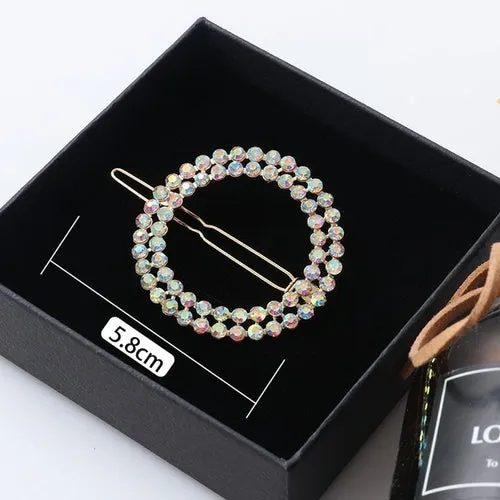 Women Shining Crystal Rhinestone Luxury Hair Clip Girls Hairpin