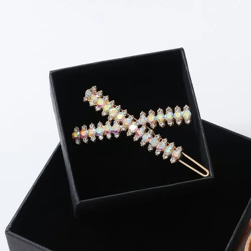 Women Shining Crystal Rhinestone Luxury Hair Clip Girls Hairpin