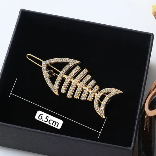 Women Shining Crystal Rhinestone Luxury Hair Clip Girls Hairpin