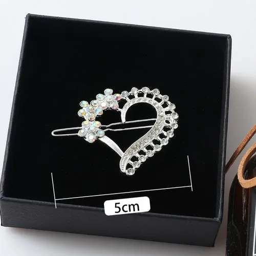 Women Shining Crystal Rhinestone Luxury Hair Clip Girls Hairpin