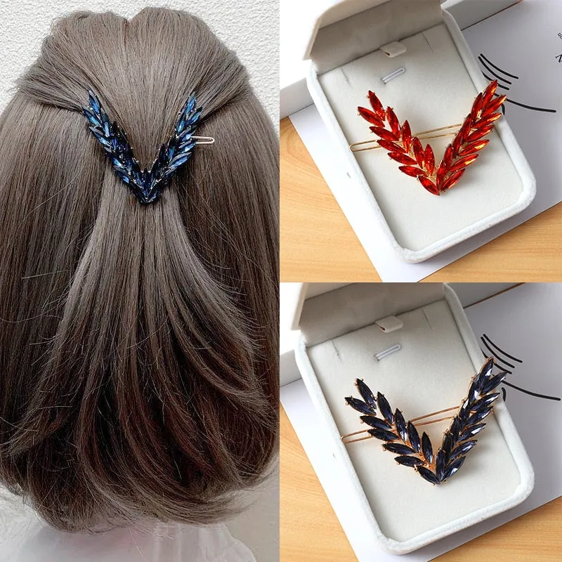 Women Shining Crystal Rhinestone Luxury Hair Clip Girls Hairpin