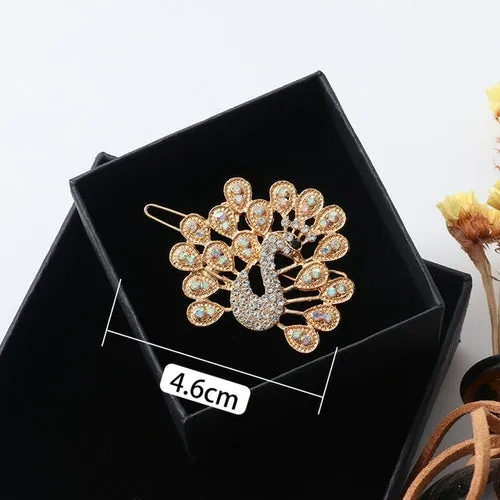 Women Shining Crystal Rhinestone Luxury Hair Clip Girls Hairpin