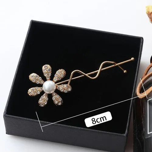 Women Shining Crystal Rhinestone Luxury Hair Clip Girls Hairpin