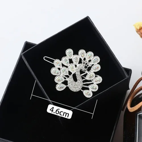 Women Shining Crystal Rhinestone Luxury Hair Clip Girls Hairpin