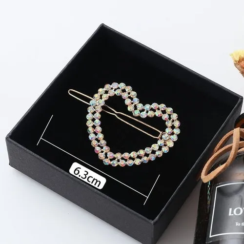 Women Shining Crystal Rhinestone Luxury Hair Clip Girls Hairpin