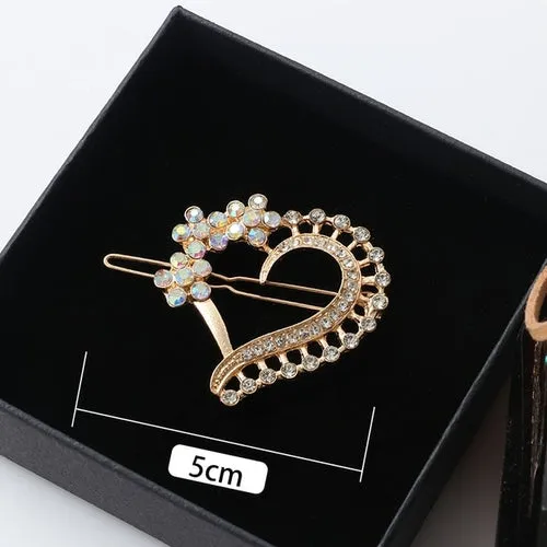 Women Shining Crystal Rhinestone Luxury Hair Clip Girls Hairpin