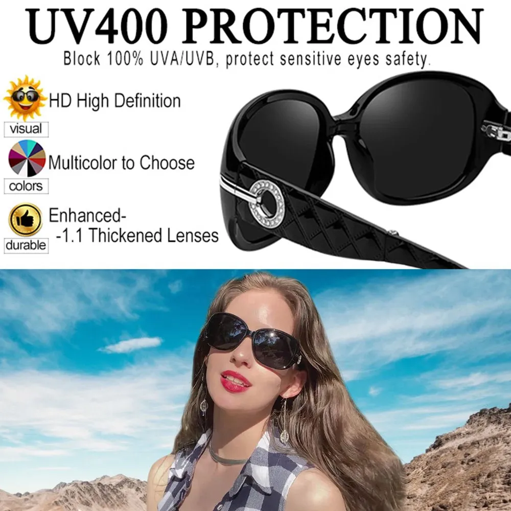 Women's Oversized Polarized Sunglasses - UV Protection