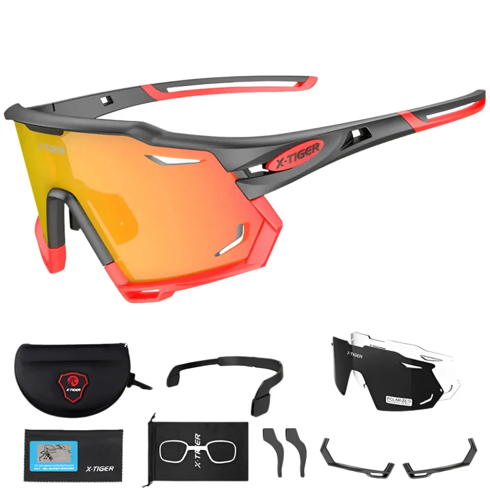 X-TIGER Polarized Sport Sunglasses Men Women Bicycle Glasses Road Cycling Goggles Mountain Bike Riding Protection Eyewear