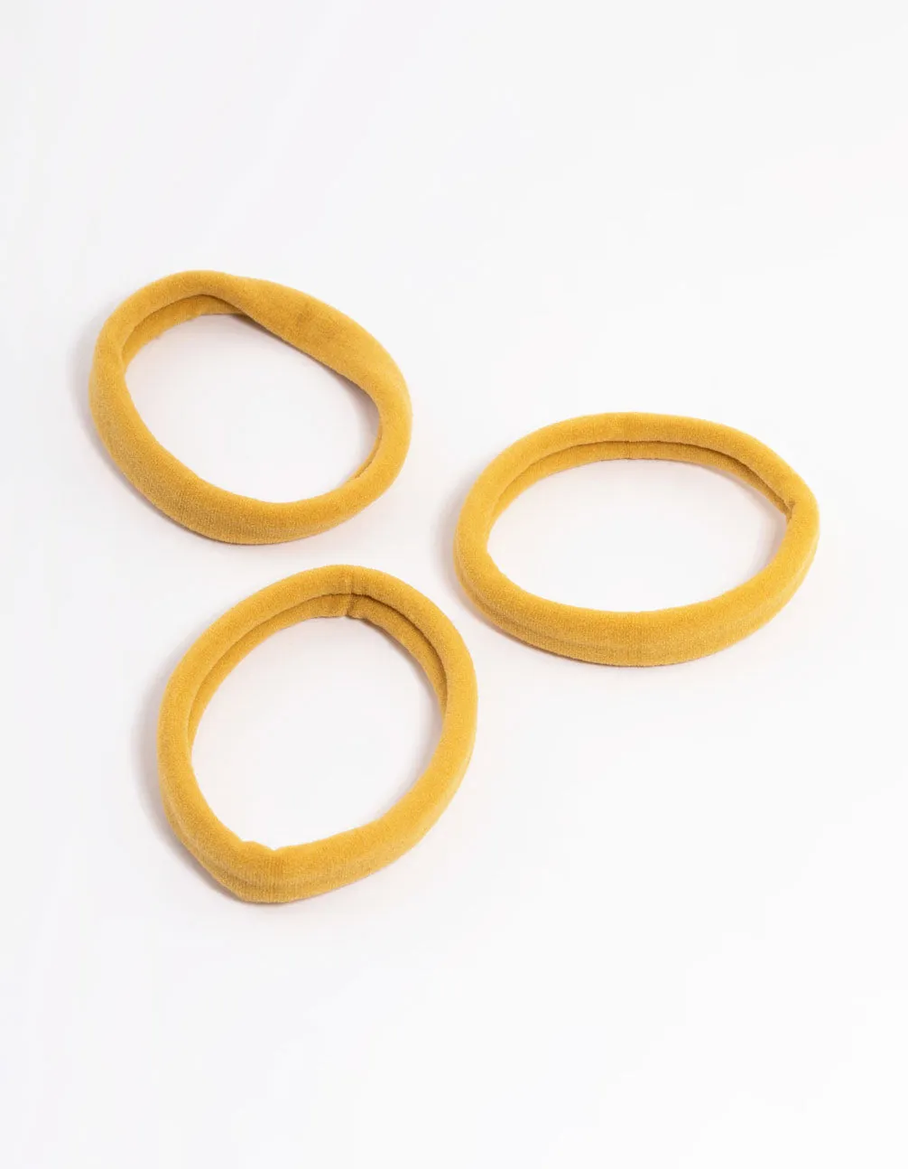 Yellow Fabric Hair Tie Pack