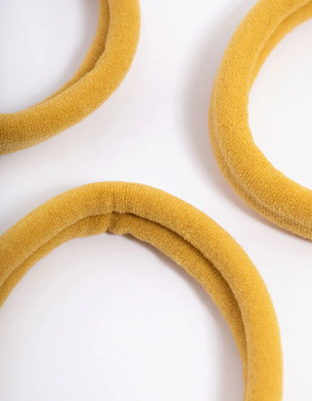 Yellow Fabric Hair Tie Pack