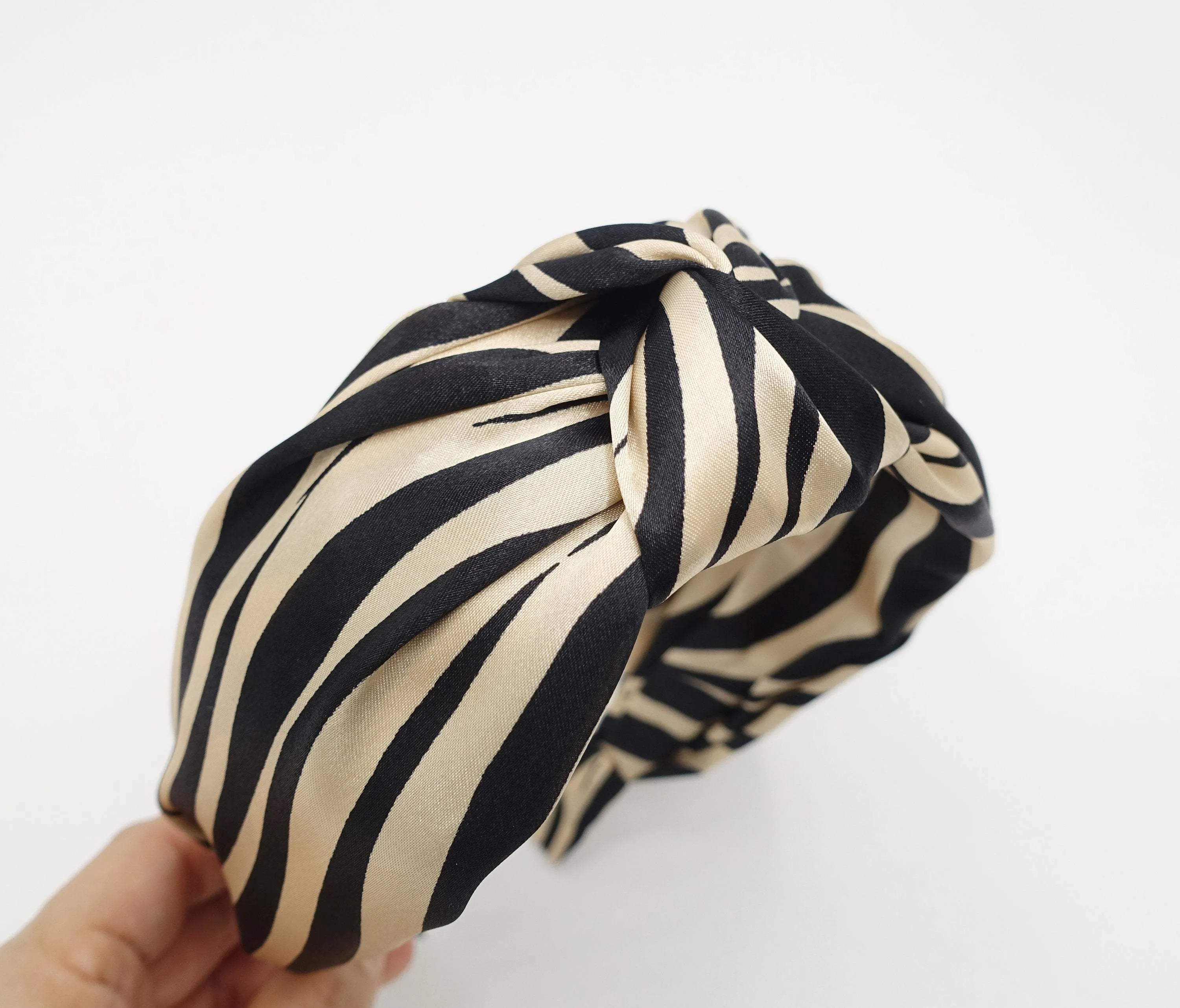 zebra top knot headband animal print hairband for women